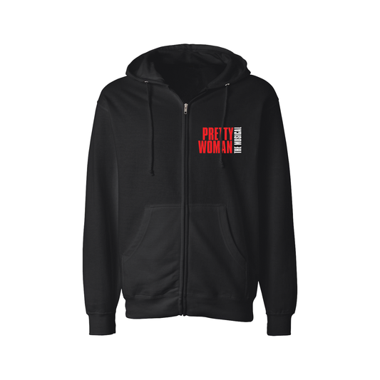PRETTY WOMAN Black Zip Hoodie